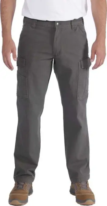 Pantallona cargo Carhartt Rigby Relaxed Straight për meshkuj, madhësia 34, ngjyra Shadow