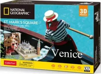 Puzzle 3D National Geographic Venice DS0980H, 107 pjesë, model dekorativ, shumëngjyrësh