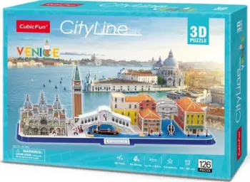 Puzzle 3D City Line Venecia 20269, 53 x 18.1 x 20.5 cm, 126 elemente