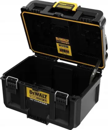 Kuti veglash Dewalt Toughsystem 2.0 DWST83471-QW, me karikues baterish, rezistente ndaj ujit, e verdhë