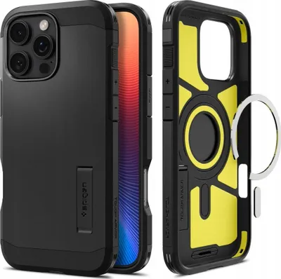 Kllapë telefoni Spigen Tough Armor MagSafe, për iPhone 16 Pro, e zezë - 2