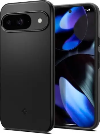 Mbrojtëse Spigen Thin Fit Hybrid për Google Pixel 9/9 Pro, e zezë