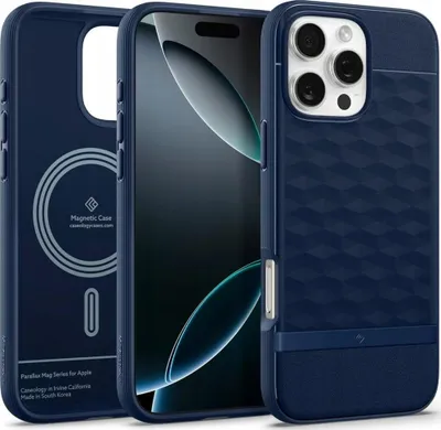 Mbulesë telefoni Spigen Caseology Parallax MagSafe, për iPhone 16 Pro, Midnight Blue - 1