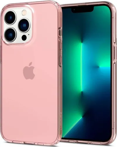 Mbulesë telefoni Spigen Crystal Flex Rose Crystal, për iPhone 13 Pro Max, transparente rozë - 1