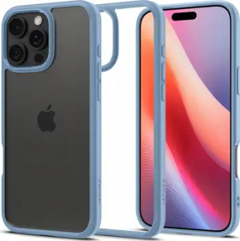 Mbrojtëse Spigen Crystal Hybrid për iPhone 16 Pro Max, 16.02 cm x 7.45 cm, e kaltër