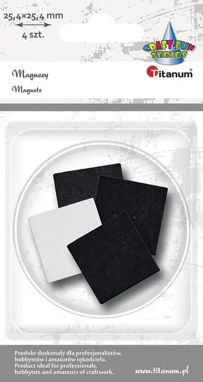 Magnete katror vetëngjitës Osco, set 4 copë, shkumë 3D, i zi - 1