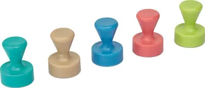 Magnetë konikë Herlitz, set 10 copë, Ø 1.2 x 1.6 cm, shumëngjyrëshe - 1