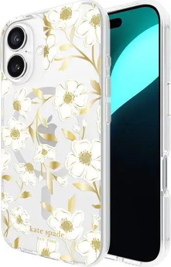 Mbulesë telefoni Kate Spade York Sunshine Floral MagSafe, për iPhone 16, transparente, me lule