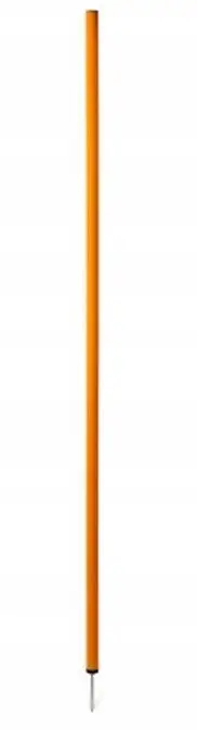 Shkop stërvitor slalom Meteor, me majë metalike, 175 cm, portokalli
