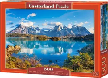 Puzzle Castorland Torres Del Paine Patagonia Chile, 500 pjesë, 47 x 33 cm, shumëngjyrëshe