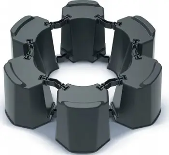 Bazë modulare për rezervuar uji Waterform Modular Basecan Set, plastike, set 25 copë, antracit