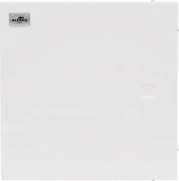 Kuti metalike panel alarmi Alfako OA S, 250x250x80mm, çelik inoks, e bardhë