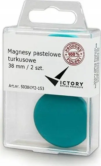 Magnetë zyre Victory Office, 38mm, set 2 copë, pastel turquoise