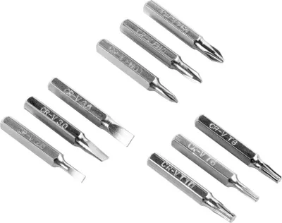 Kaçavidë precize Rebel Precision Screwdriver, 9 bitë, xhepi, gri - 2