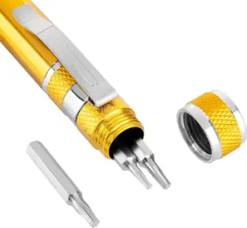 Kaçavidë precize Rebel Precision Screwdriver, 9 bitë, xhepi, gri