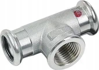 Te lidhëse Sanha Therm Press Fitting, Series 24000, 22mm x 3/4" x 22mm, çelik karboni