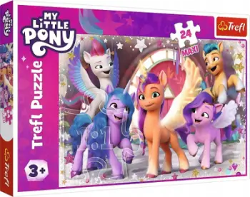 Puzzle maxi Trefl My Little Pony Happy Day of Ponies, 24 copë, 60x40 cm, shumëngjyrësh