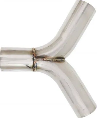 Tee auspuhi TurboWorks 120°, 63mm, çelik inox 304SS, argjendtë - 1