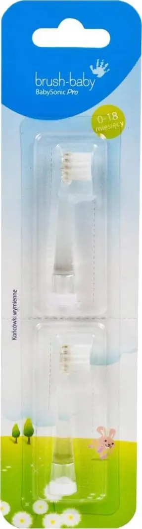 Koka për furçë dhëmbësh Brush-baby BabySonic Pro, 2 copë, transparente