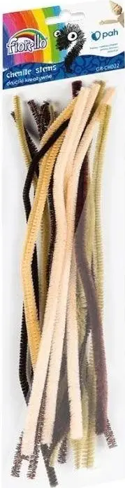 Shkopinj kreativë chenille Fiorello Creative, 30 cm, 20 copë, ngjyrë kafe