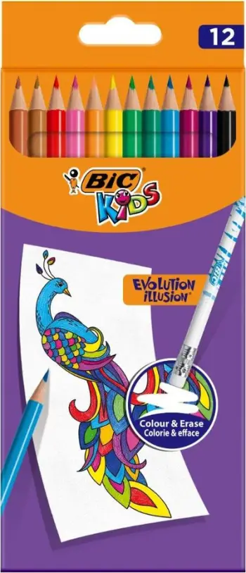 Set i lapsave Bic Kids Evolution Illusion, 2.8mm, 12 ngjyra