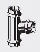 Tee bakri Viega Profipress S 628437, 18mm, FKM