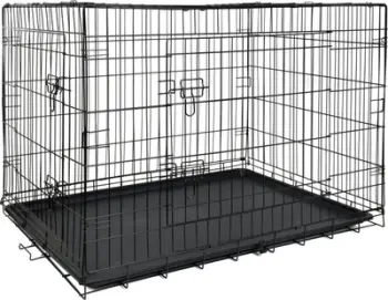 Kafaz metalik për kafshë Funfit Home&Office XXL, 107x70x77.5cm, palosshëm, i zi