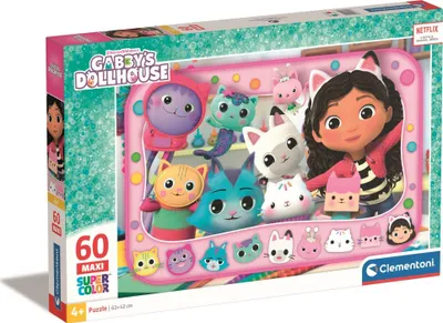 Puzzle maxi Clementoni Gabby's Dollhouse, 60 copë, Super Color - 1