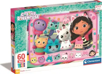 Puzzle maxi Clementoni Gabby's Dollhouse, 60 copë, Super Color