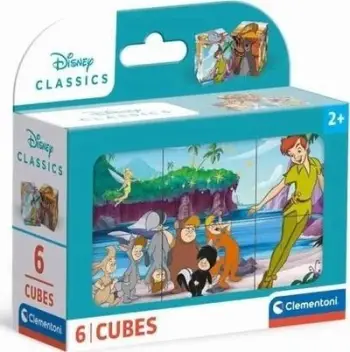Puzzle kube Clementoni Disney Jigsaw Classic 40657, 6 kube, për fëmijë 2-4 vjeç, shumëngjyrësh