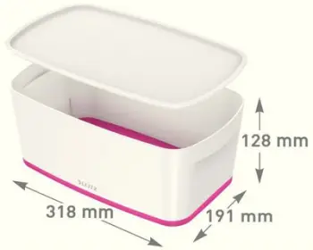 Kuti organizimi Leitz MyBox me kapak, 5L, e bardhë