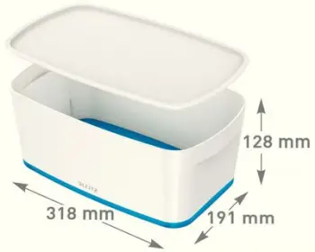 Kuti organizimi Leitz MyBox 52291036, 5L, me kapak, e bardhë