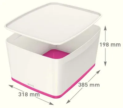 Kuti organizuese Leitz MyBox 18L, me kapak, e bardhë - 1