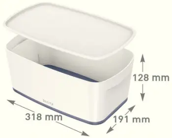 Kuti organizuese Leitz MyBox 52291001, 5L, me kapak, e bardhë
