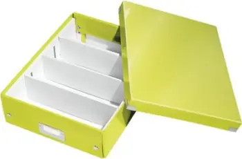 Kuti organizuese Leitz WOW Click &amp; Store Medium, 2-4 ndarje, e palosshme, e gjelbër