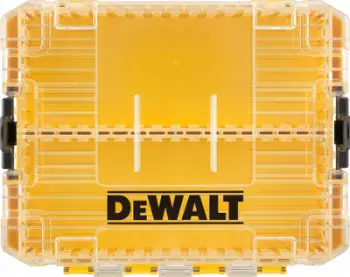 Kuti organizuese DeWalt Medium Tough Case, me Bit Bar, transparente