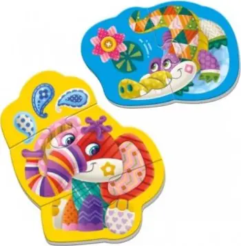Puzzle magnetik për fëmijë Roter Kafer, elefant dhe krokodil