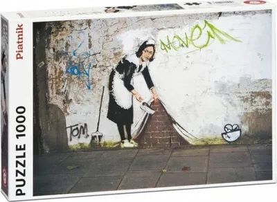 Puzzle muri Banksy Maid, 1000 copa, 49 x 68 cm - 1