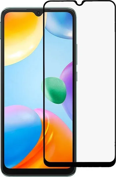 Xham mbrojtës 5D Full Glue për Xiaomi Redmi 10C, i plotë, i zi - 1
