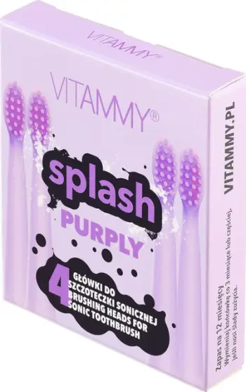Koka për furçë dhëmbësh Splash Purply sonic, 4 copë, vjollcë