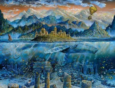 Puzzle Ravensburger Whale of Wisdom, 2000 elemente - 1