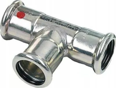 Tee presimi SANHA Therm, çelik karboni, 18 mm, i galvanizuar - 2
