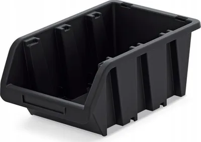 Kuti organizuese Prosperplast KTR12-S411, plastike, e zezë - 1