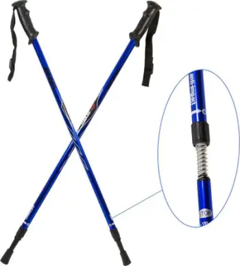 Shkopinj trekking Enero Classic, teleskopikë, sistem ANTI IMPACT, blu
