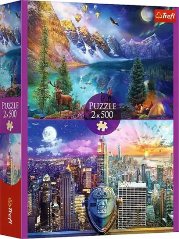 Puzzle Trefl American Tour, set me 2 puzzle, 500 copa secili, shumengjyrëshe