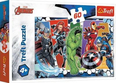 Puzzle Trefl Disney Marvel: The Invincible Avengers, 60 elemente, 33 x 22 cm - 2