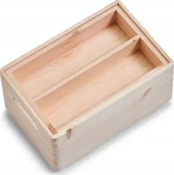 Kuti organizuese Zeller Present, me ndarje për tabletë, 26.5 x 17 x 5 cm, druri natyral