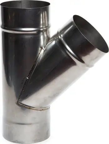 Tee oxhaku WADEX Chimney Tee, diametër 109 mm, dalje 130 mm, metalik