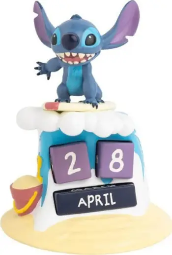 Kalendar dekorativ Disney Stitch Surfer 3D, i përjetshëm, 11.7 x 15.5 x 11.7 cm, shumëngjyrësh