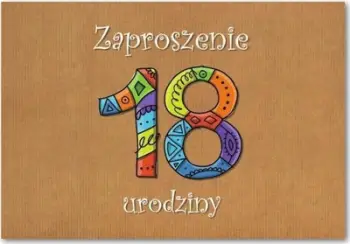 Ftesa ditëlindjeje Trend Invitation ZT43, 18 vjeç, set 10 copë, me zarfe